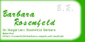 barbara rosenfeld business card